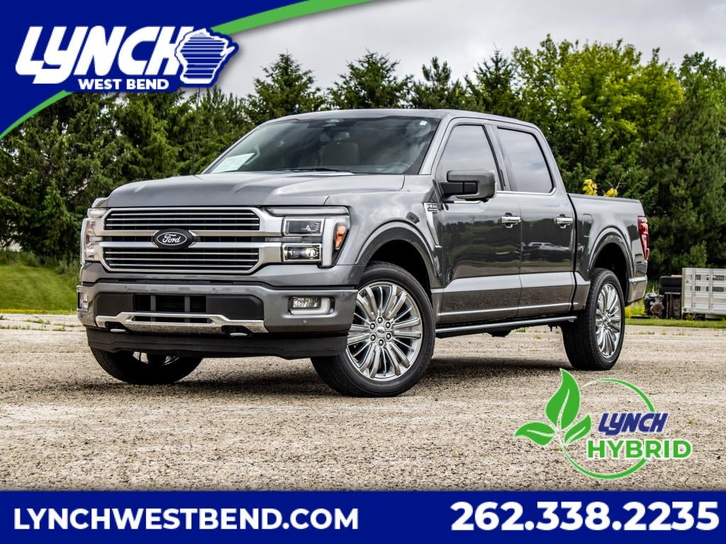 2024 Ford F-150 Platinum in Gray — front three-quarter view