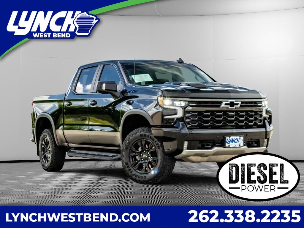 2025 Chevrolet Silverado 1500 ZR2 in Black — front three-quarter view