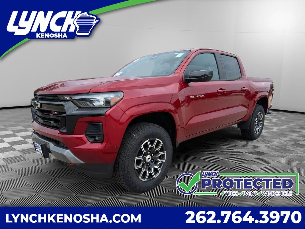 2026 Chevrolet Colorado Z71 in Radiant Red Tintcoat — front three-quarter view