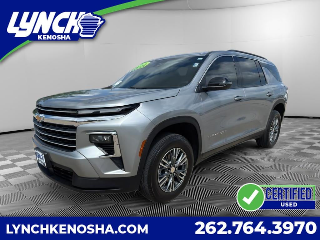 2025 Chevrolet Traverse LT in Sterling Gray Metallic — front three-quarter view
