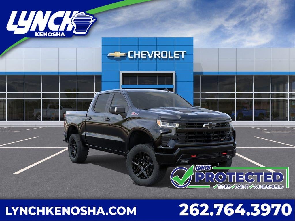 2026 Chevrolet Silverado 1500 LT Trail Boss in Black — front three-quarter view