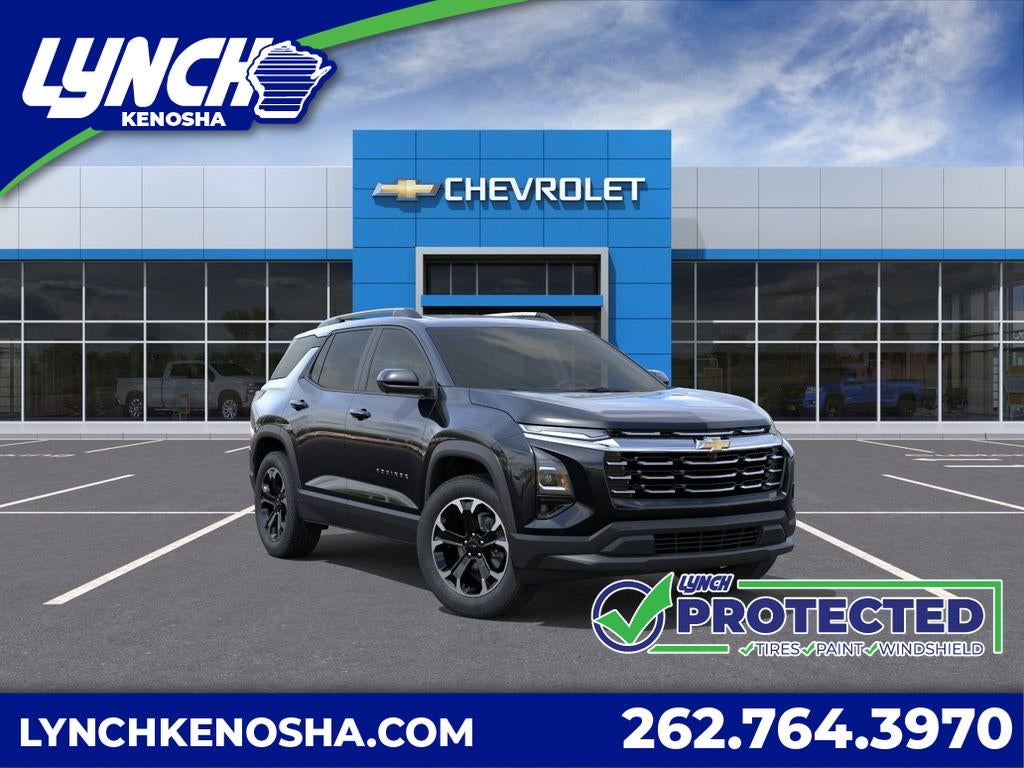 2026 Chevrolet Equinox LT in Mosaic Black Metallic — front three-quarter view