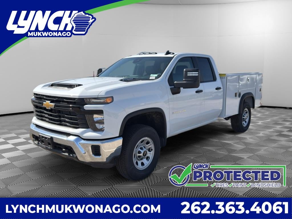 2025 Chevrolet Silverado 3500 HD WT in Summit White — front three-quarter view