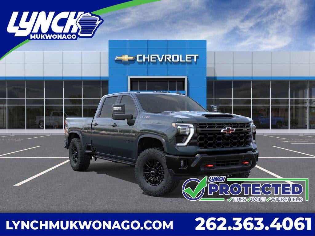 2026 Chevrolet Silverado 2500 HD ZR2 in Cypress Gray — front three-quarter view