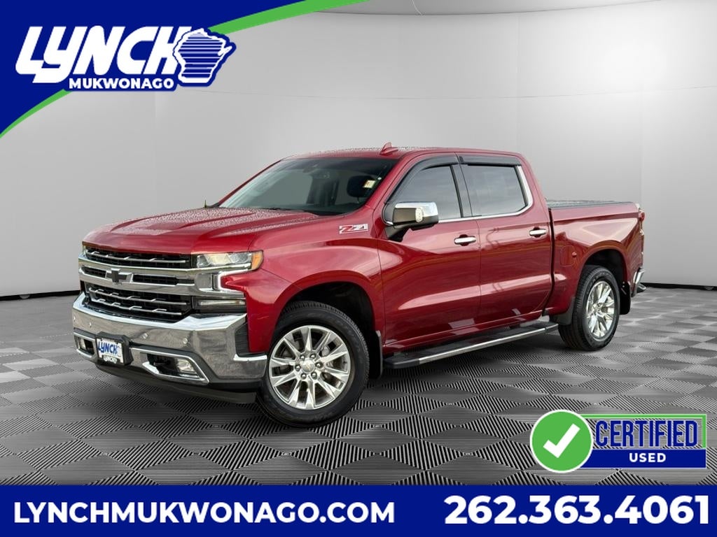 2021 Chevrolet Silverado 1500 LTZ in Cherry Red Tintcoat — front three-quarter view