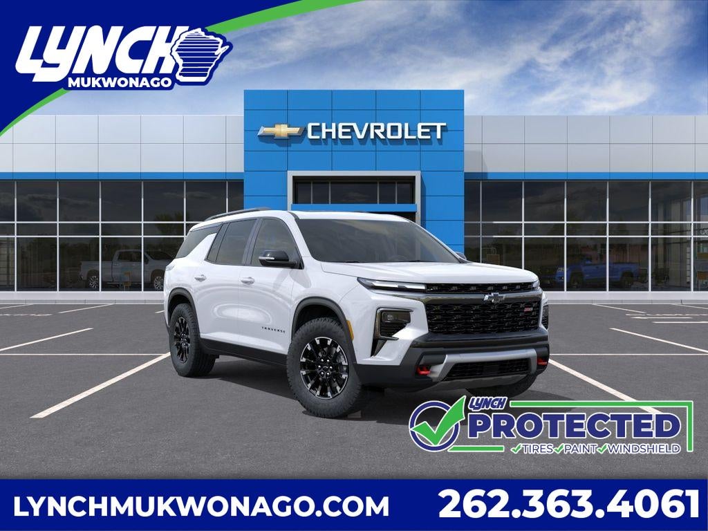 2026 Chevrolet Traverse Z71 in Polar White Tricoat — front three-quarter view