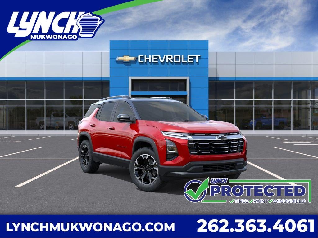 2026 Chevrolet Equinox LT in Radiant Red Tintcoat — front three-quarter view