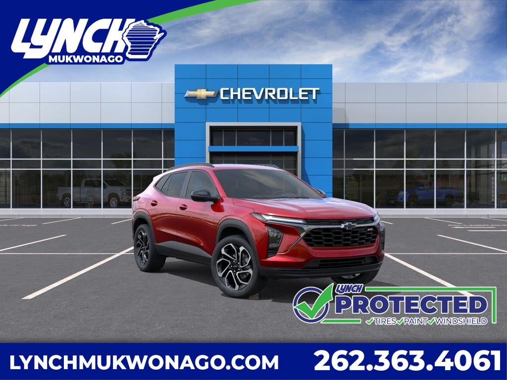 2026 Chevrolet Trax 2RS in Apex Red — front three-quarter view