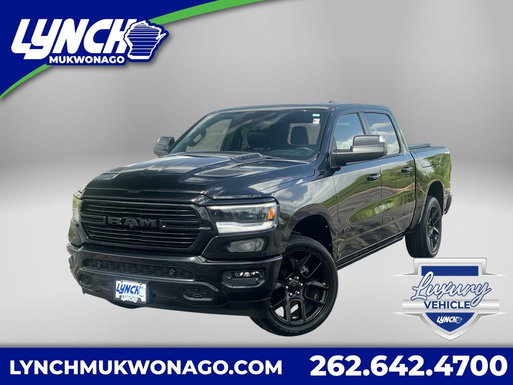 2024 RAM 1500 Laramie GT in Diamond Black Crystal Pearlcoat — front three-quarter view