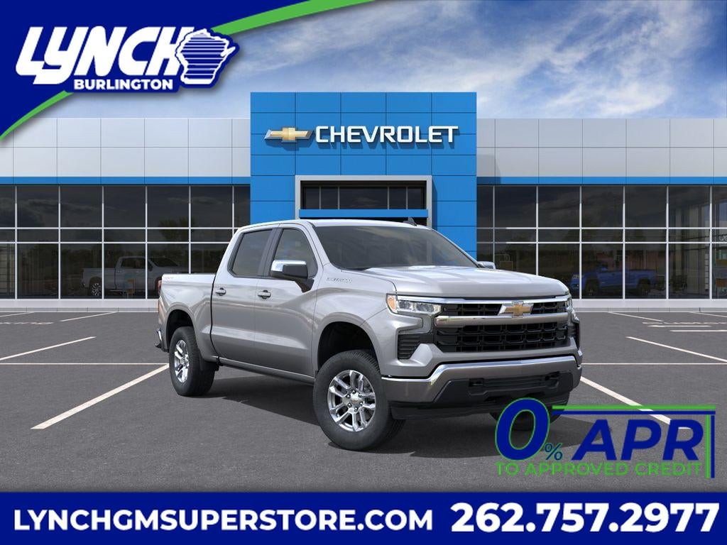 2026 Chevrolet Silverado 1500 LT (2FL) in Sterling Gray Metallic — front three-quarter view