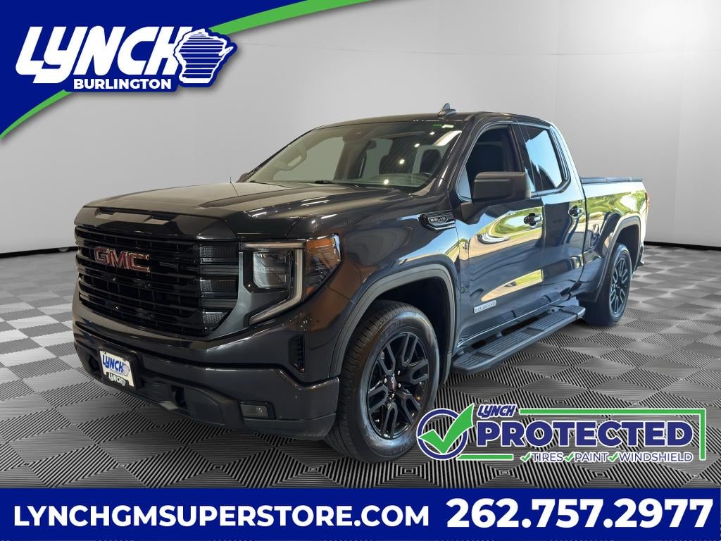 2022 GMC Sierra 1500 Elevation in Titanium Rush Metallic — front three-quarter view