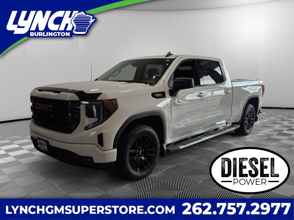 2025 GMC Sierra 1500 Elevation in Summit White — front three-quarter view