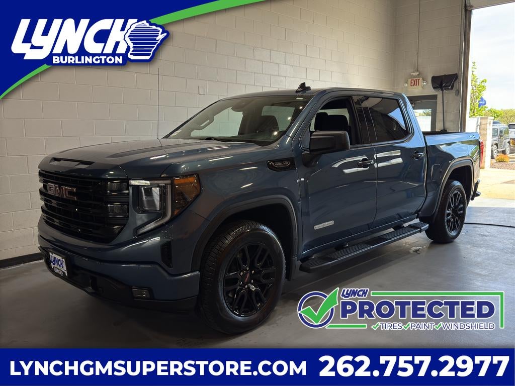 2025 GMC Sierra 1500 Elevation in Downpour Metallic — front three-quarter view