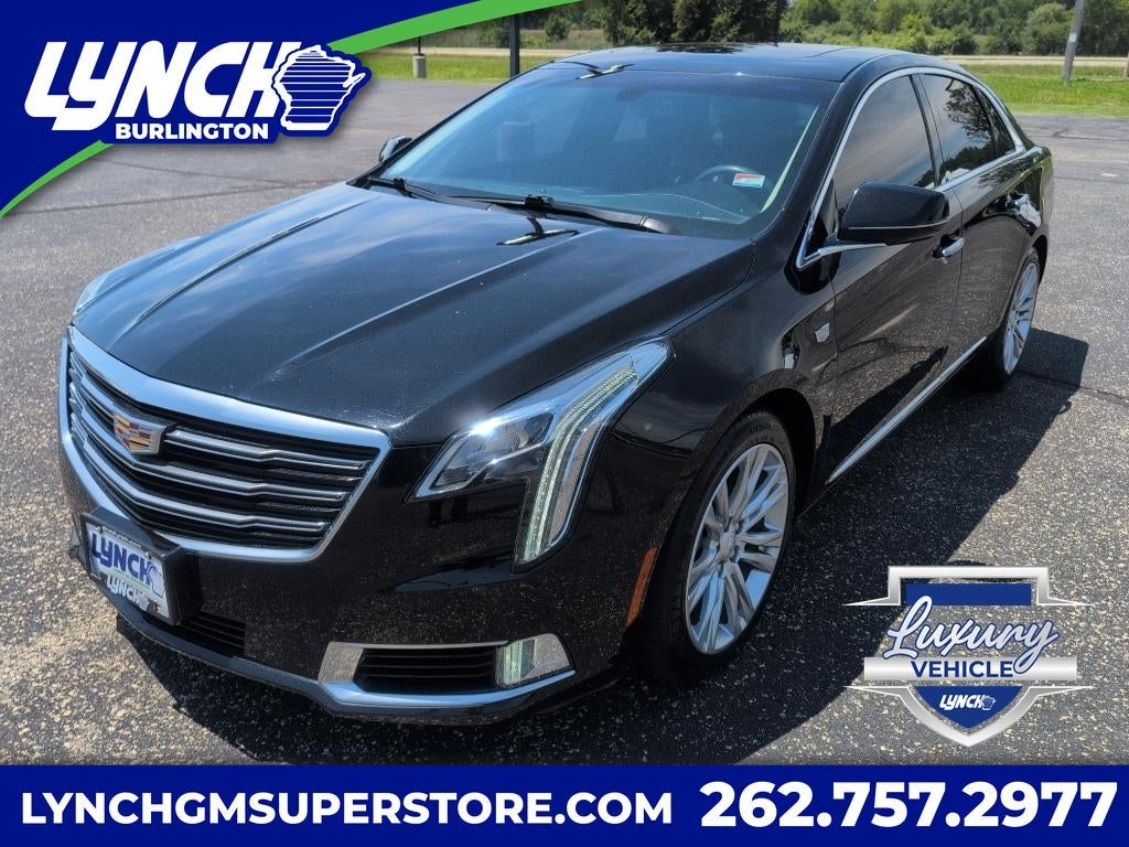 2018 Cadillac XTS Luxury in Black Raven — front three-quarter view