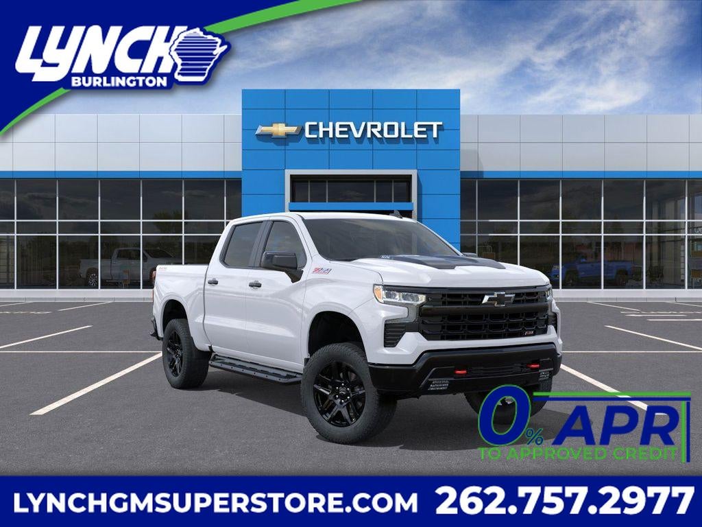 2026 Chevrolet Silverado 1500 LT Trail Boss in Summit White — front three-quarter view