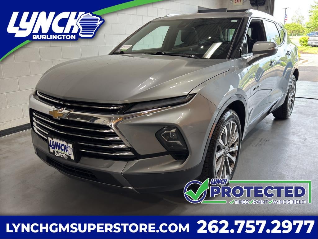 2023 Chevrolet Blazer Premier in Sterling Gray Metallic — front three-quarter view