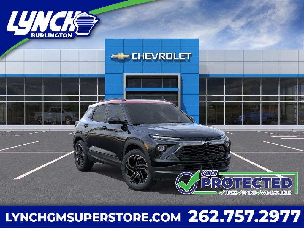 2026 Chevrolet Trailblazer RS in Mosaic Black Metallic — front three-quarter view